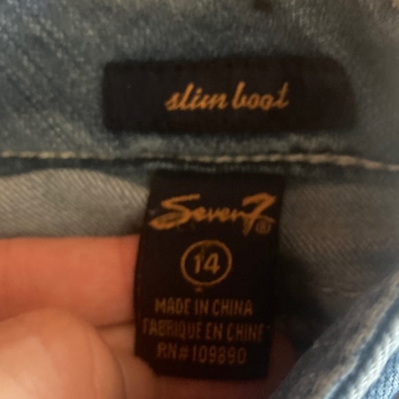 Seven7 Light Blue Slim Boot Cut Jeans for Women - Picture 3 of 8